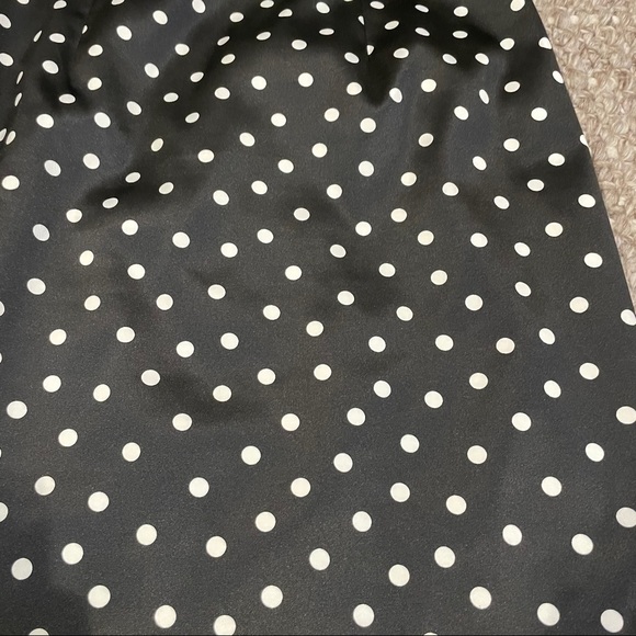 WHBM Black & White Satin Polka Dot Sheath Dress - Picture 5 of 9